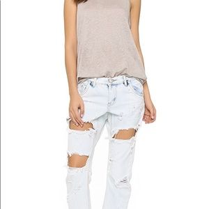 One Teaspoon Lonely Boy Distressed Boyfriend Jeans